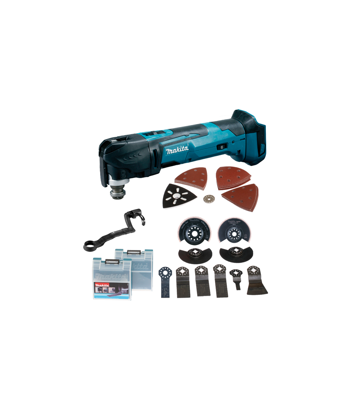 Découpeur-ponceur DTM51ZJX3 + 1 batterie BL1850B 18V 5 Ah + 1 chargeur rapide DC18RC MAKITA
