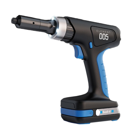 Riveteuse sans fil 18V Ø2,4 à 4,8mm E-005 + 1 batterie 18V 2 Ah + chargeur rapide SCELL-IT