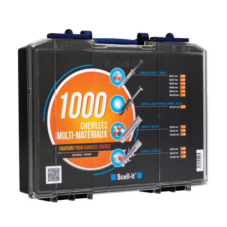 Coffret 1000 chevilles fixation légères SCELL-IT