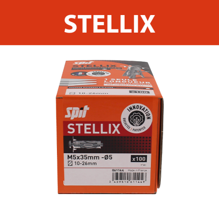 Boîte 100 chevilles STELLIX 5x35/15 + VIS pour plaques de plâtre SPIT