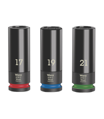 Lot de 3 douilles 1/2" 6 pans "Wheel Impaktor" WERA