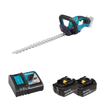 Taille-haie 18V 50cm DUH507Z + 2 batteries BL1850B 18V 5 Ah + 1 chargeur DC18RC MAKITA