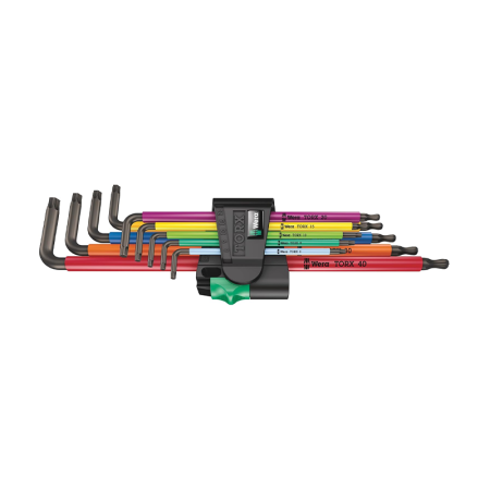 Lot de 9 clés mâles coudées 967/9 TX XL Multicolour 1 WERA
