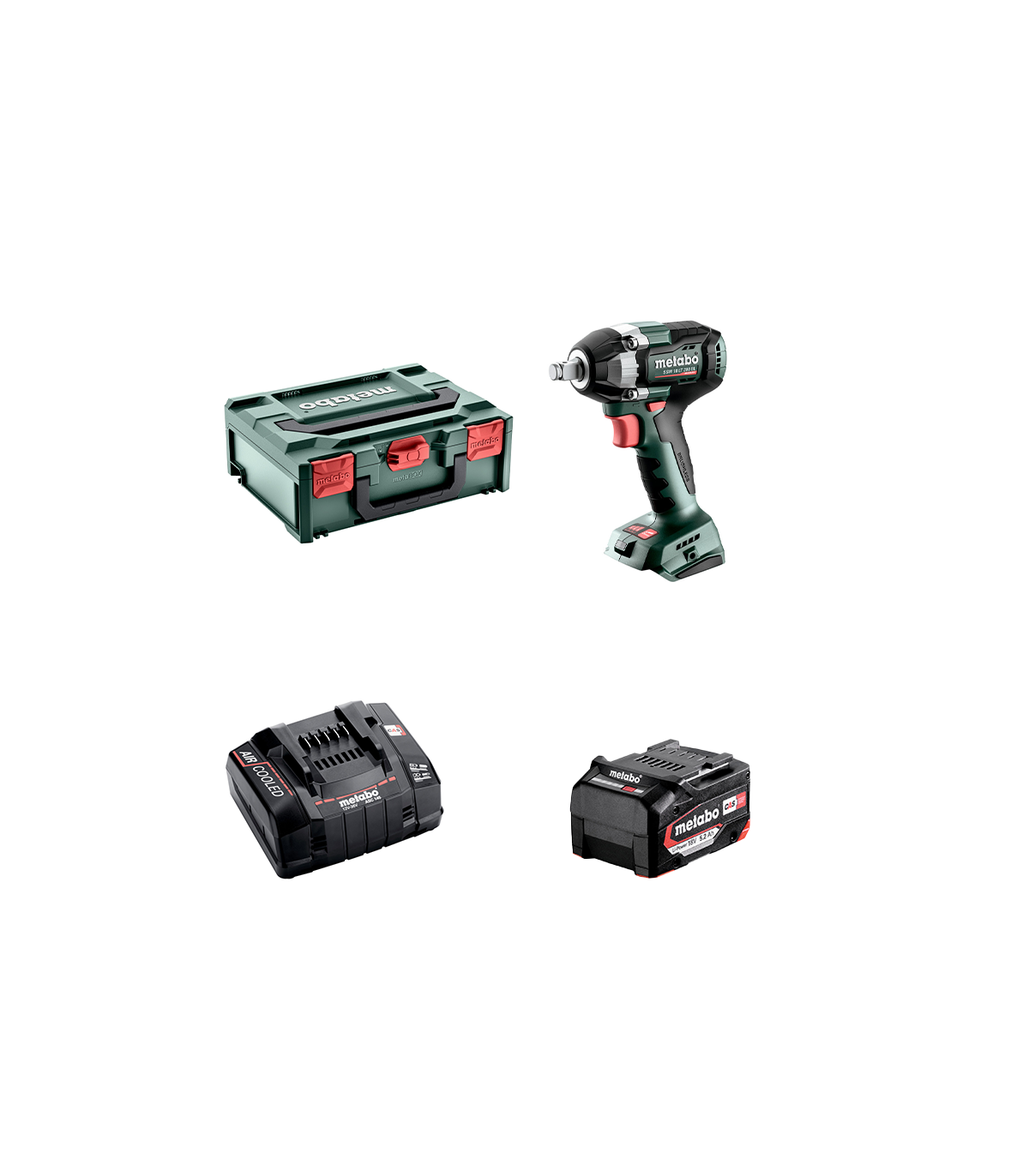 Boulonneuse 18V SSW 18 LT 300 BL + 1 batterie 18V 5,2 Ah + 1 chargeur ASC 145 METABO