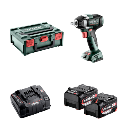 Boulonneuse 18V SSW 18 LT 300 BL + 2 batteries 18V 5,2 Ah + 1 chargeur ASC 145 METABO