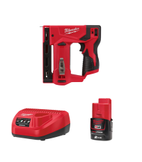 Agrafeuse 12V M12 BST-0 + 1 batterie 12V 2 Ah + chargeur C12C MILWAUKEE