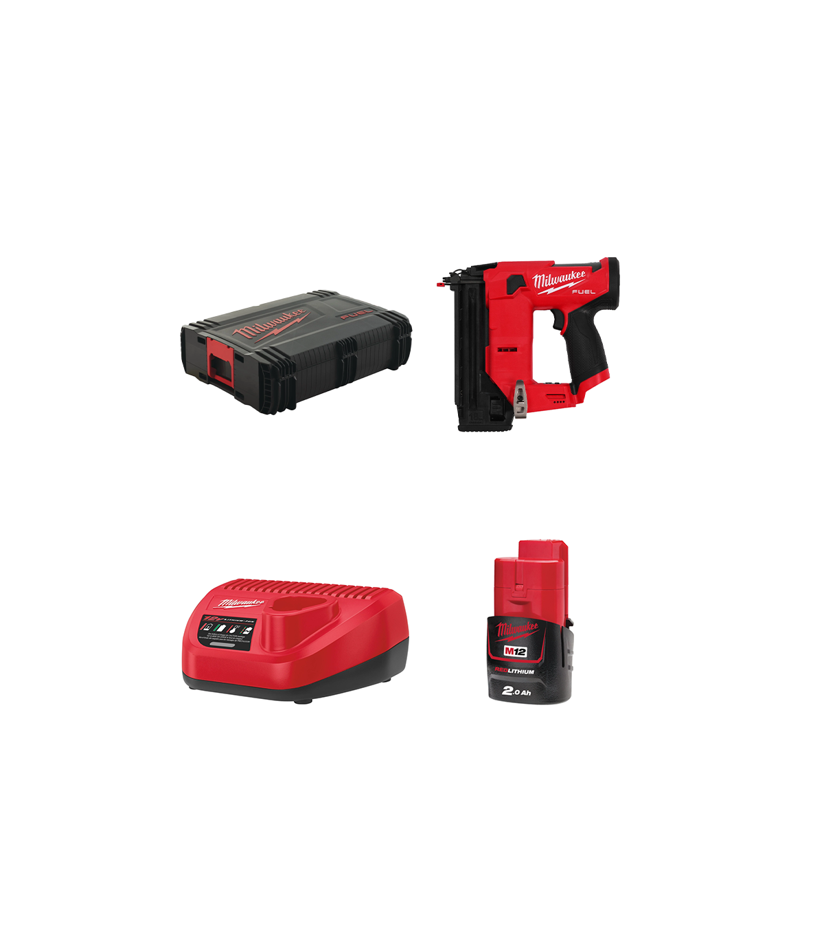 Cloueur de finition M12 FCN18GS + 1 batterie 12V 2 Ah + 1 chargeur C12C MILWAUKEE