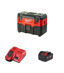 Aspirateur 18V M18 VC2-0 + 1 batterie 18V 5 Ah + chargeur M12-18FC MILWAUKEE