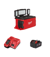 Projecteur de chantier 18V M18 POALC-0 + 1 batterie 18V 5 Ah + chargeur M12-18FC MILWAUKEE