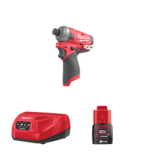 Visseuse à chocs 12V M12 FQID-0 + 1 Batterie 12V 2 Ah + 1 Chargeur C12C MILWAUKEE