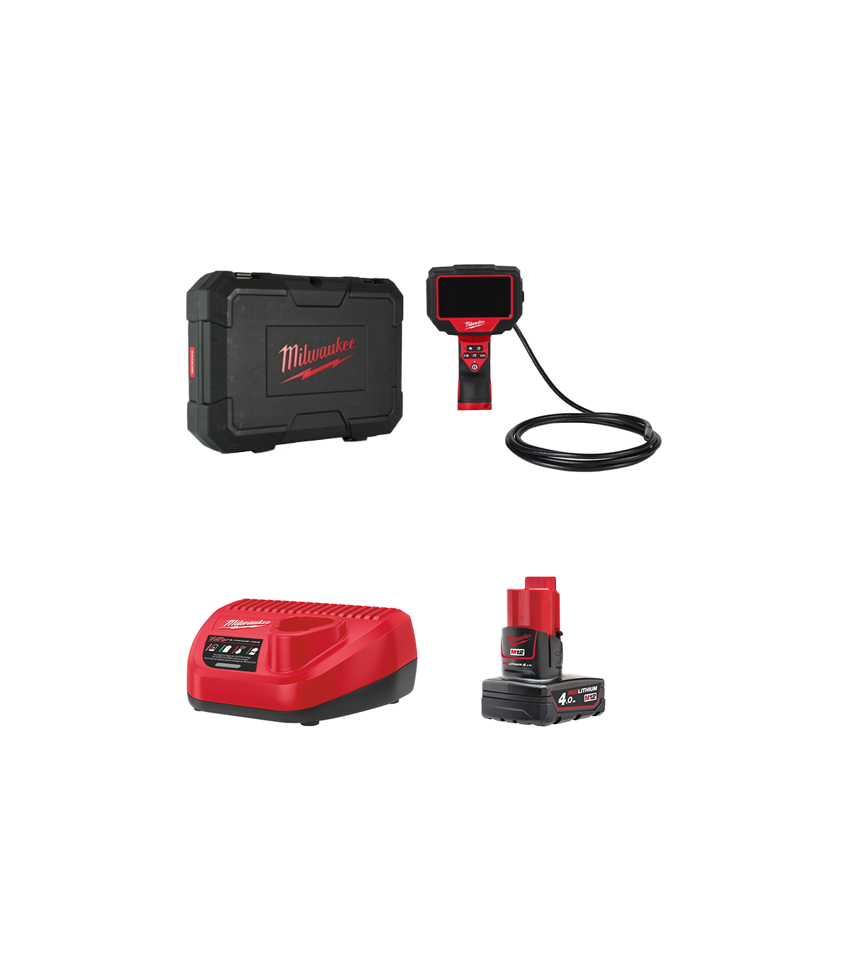 Caméra d'inspection M12 360IC32 + 1 batterie 12V 4 Ah + 1 chargeur C12C MILWAUKEE