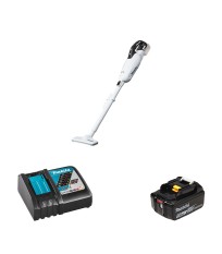 Aspirateur 18V Blanc DCL284FZW + 1 batterie BL1850B 18V 5 Ah + 1 chargeur DC18RC MAKITA
