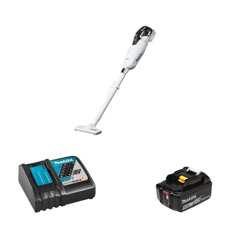 Aspirateur 18V Blanc DCL284FZW + 1 batterie BL1850B 18V 5 Ah + 1 chargeur DC18RC MAKITA