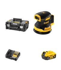 Ponceuse Ø125 mm 18V DCW210NT-XJ + 1 batterie 18V 5 Ah + chargeur DCB1104-QW DEWALT