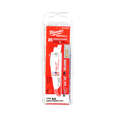 Lot de 25 lames de scie sabre Démolition AX 150mm MILWAUKEE