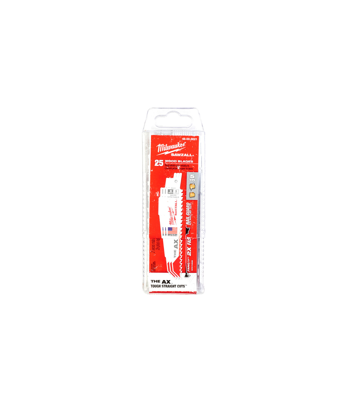 Lot de 25 lames de scie sabre Démolition AX 150mm MILWAUKEE