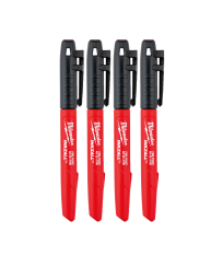 Lot de 4 Marqueurs pointes fines INKZALL MILWAUKEE