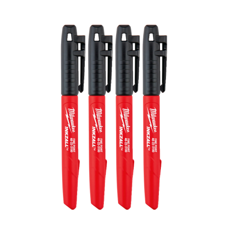 Lot de 4 Marqueurs pointes fines INKZALL MILWAUKEE
