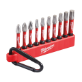 Jeu de 10 embouts Shockwave avec mousqueton MILWAUKEE