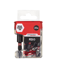 Lot de 25 embouts de vissage Shockwave PZ2 x 25mm MILWAUKEE