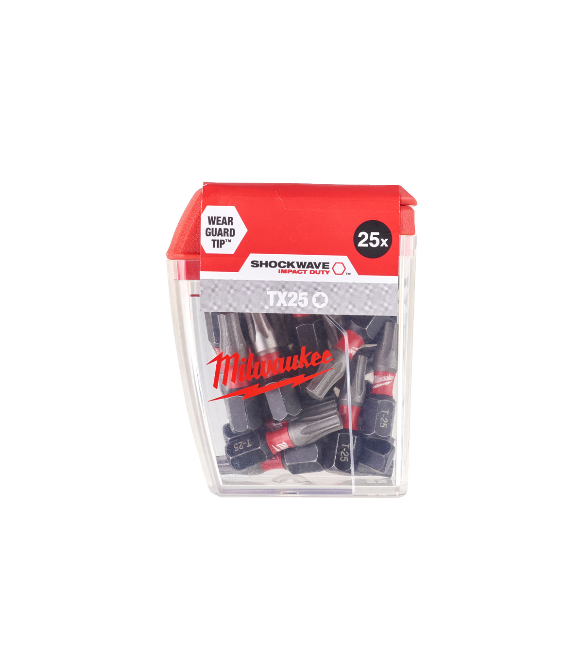 Lot de 25 embouts de vissage Shockwave TX25 x 25mm MILWAUKEE