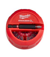 Coffret de 14 embouts de vissage + 1 porte-embouts Shockwave MILWAUKEE