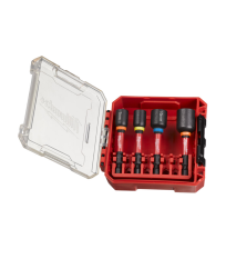 Coffret de 4 douilles magnétiques Shockwave Ø7-13 mm MILWAUKEE