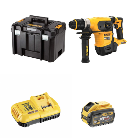 Perforateur Burineur XR 54V 4,5J SDS-Plus DCH416NT-XJ + 1 batterie 18/54V 9-3Ah + 1 chargeur DCB118-QW DEWALT