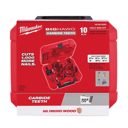 Coffret de 5 scies trépans multi-matériaux BIG HAWG Ø35-76 mm MILWAUKEE