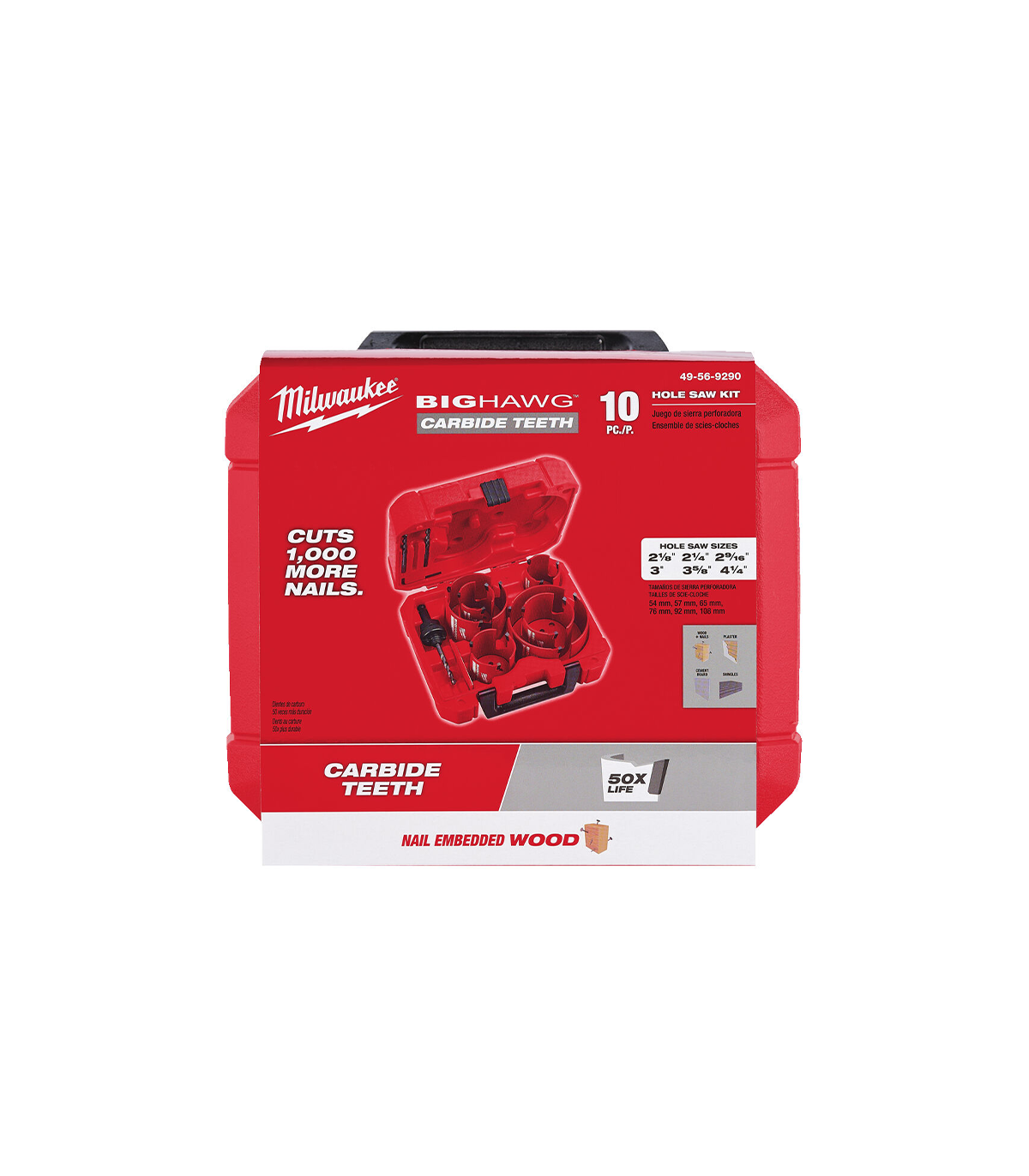 Coffret de 5 scies trépans multi-matériaux BIG HAWG Ø35-76 mm MILWAUKEE