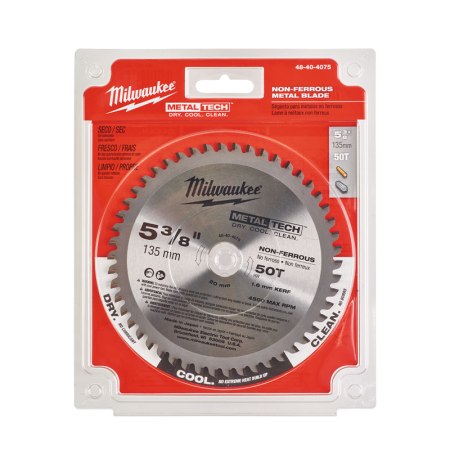 Lame de scie circulaire métal Ø135 mm 50 dents MILWAUKEE
