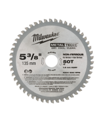 Lame de scie circulaire métal Ø135 mm 50 dents MILWAUKEE