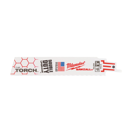 Lot de 25 lames scie sabre démolition 150mm 18 TPI MILWAUKEE