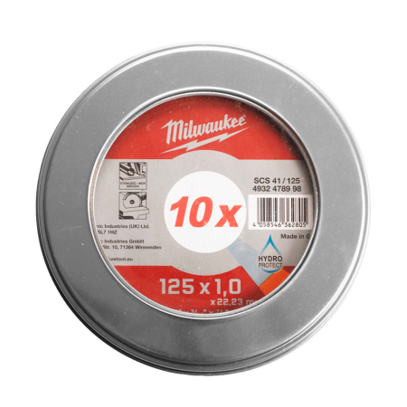 Lot de 10 disques à tronçonner Ø125 mm MILWAUKEE