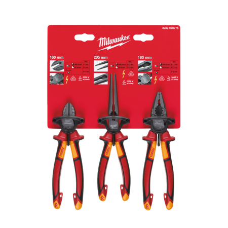 Set de 3 pinces isolées MILWAUKEE