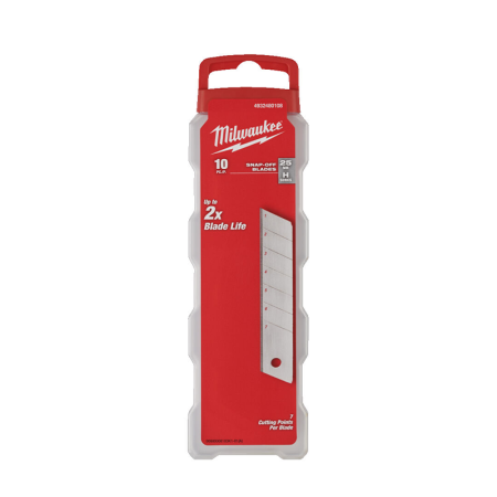 Lot de 10 lames de cutter carbure professionnel 25mm sécables MILWAUKEE