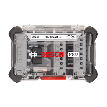 Coffret de 47 embouts de vissage Pro Impact + Douilles + 2 portes-embouts BOSCH