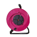 Enrouleur électrique rose 4 prises 25m HO7RNF 3G2.5 avec disjoncteur CEBA