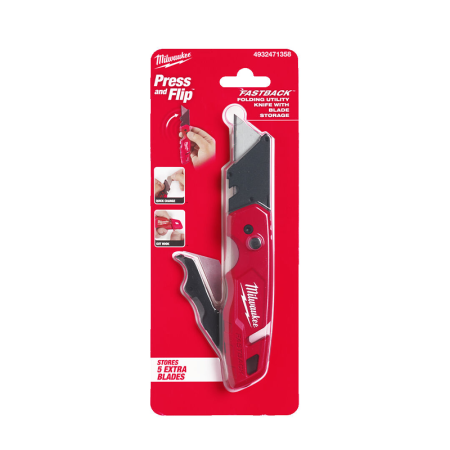 Cutter rétractable Fastback avec stockage de lames MILWAUKEE