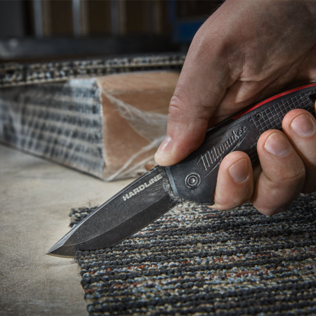 Couteau pliant Hardline lame lisse 75 mm MILWAUKEE