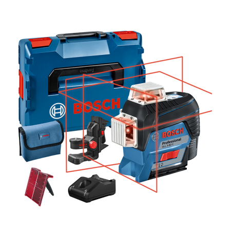 Laser lignes rouge GLL 3-80 C + 1 batterie 12V 3 Ah + 1 chargeur GAL 12V-40 BOSCH