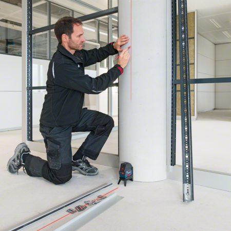 Laser points et lignes rouge Pile GCL 2-15 + Support RM1 BOSCH