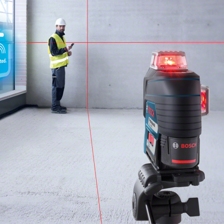 Laser lignes rouge 360° Pile 12V GLL 3-80 C + Trépied BT 150 BOSCH
