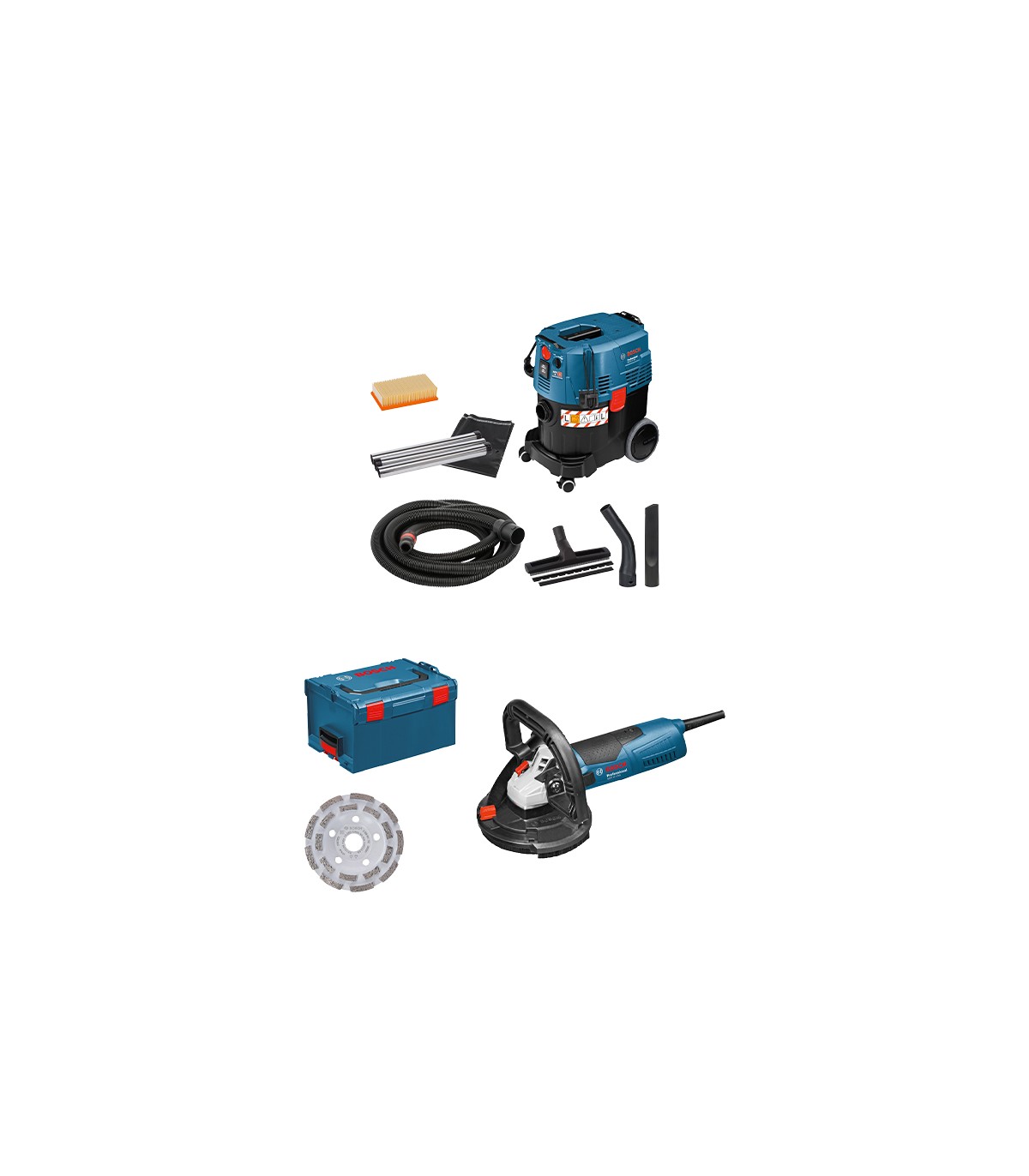 Pack ponceuse béton GBR 15 CAG + aspirateur GAS 35 L AFC BOSCH