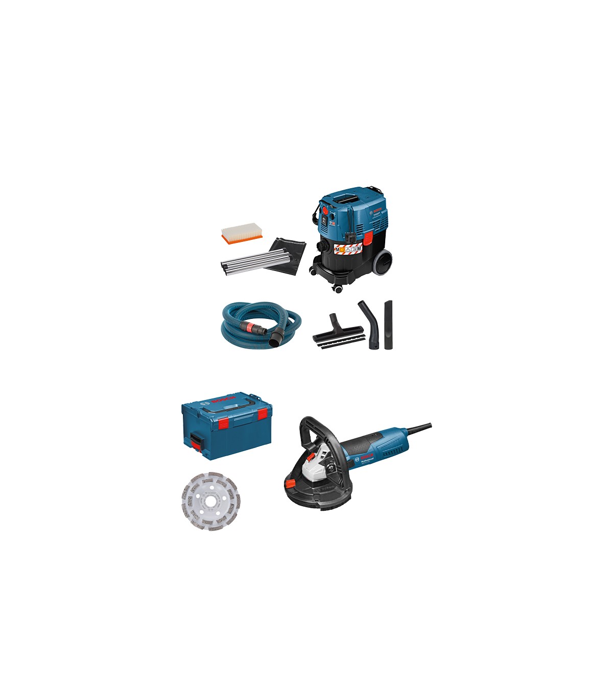 Pack ponceuse béton GBR 15 CAG + aspirateur GAS 35 M AFC BOSCH