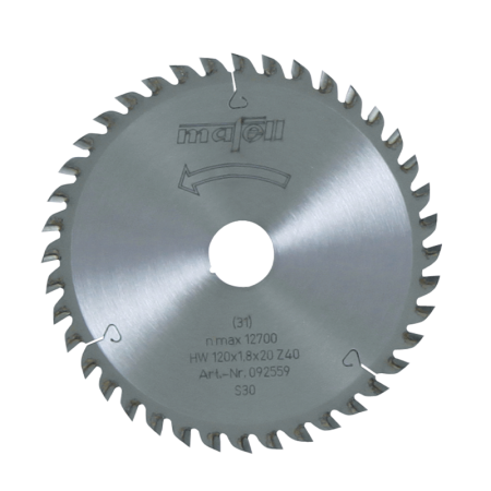 Lame de scie au carbure 120x1,2/1,8x20 mm 40 dents MAFELL