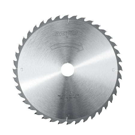 Lame de scie carbure 250 x 1,8/2,8 x 30 mm 40 dents Bois MAFELL