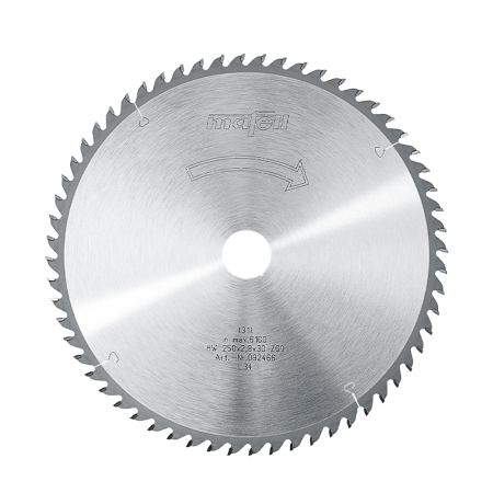 Lame de scie carbure 250 x 1,8/2,8 x 30 mm 60 dents Bois MAFELL
