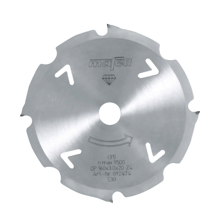 Lame de scie diamantée 160 x 2,4/3,0 x 20 mm 4 dents Ciment MAFELL