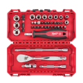 Coffret de 38 pièces clés à cliquet 1/4" + douilles + embouts MILWAUKEE